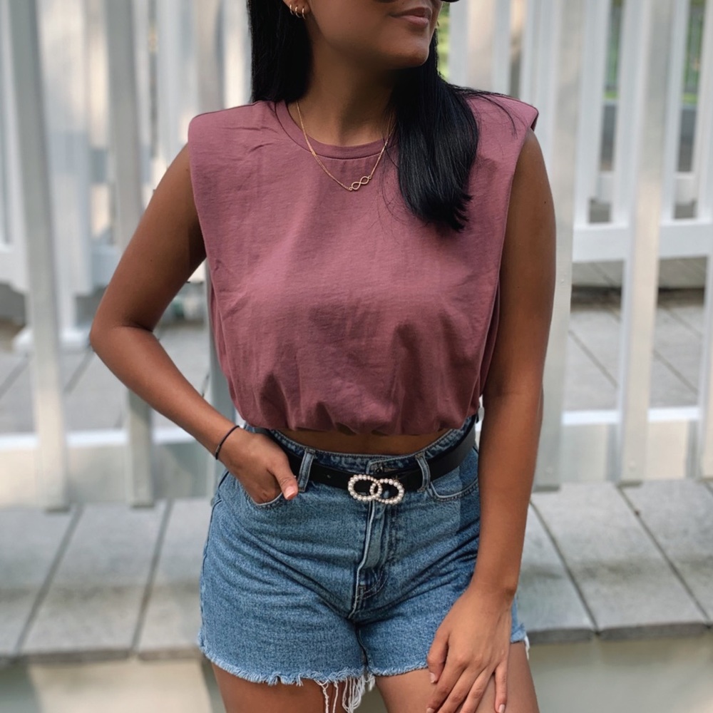 Zara Purple crop top